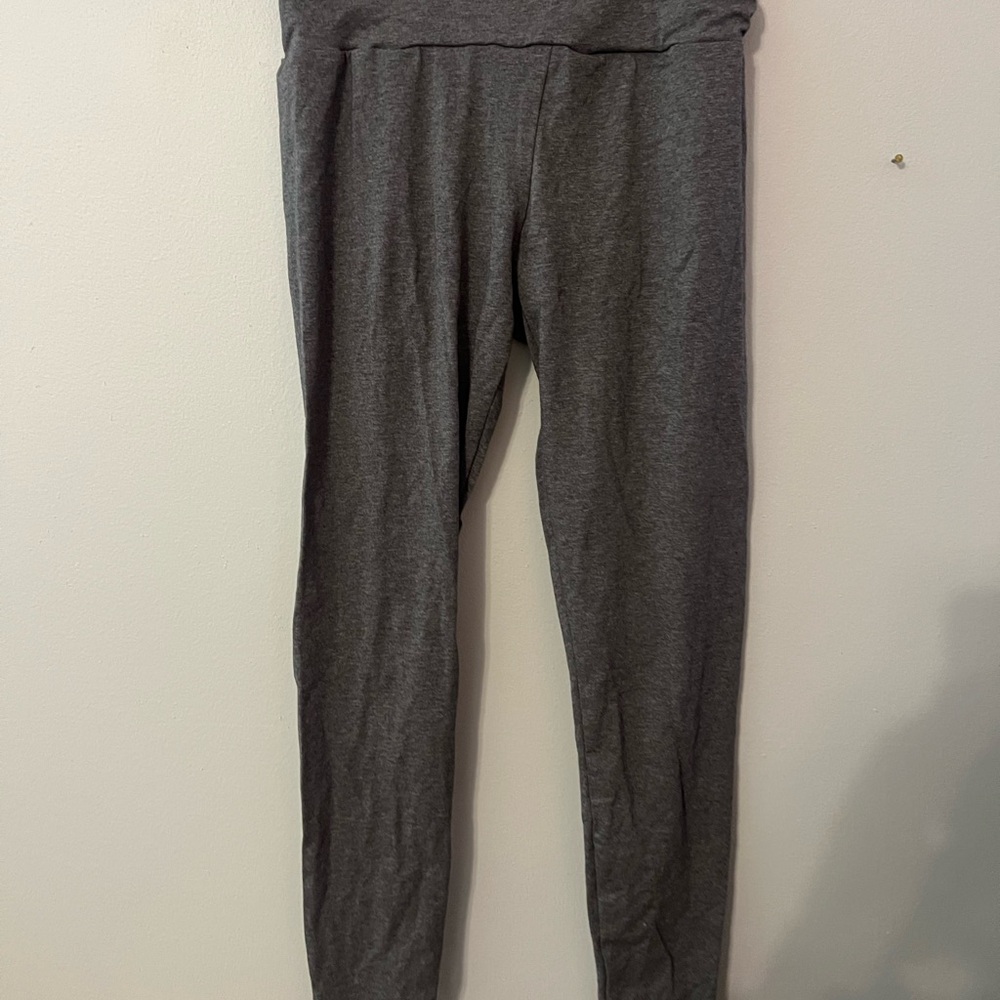 SHEIN Gray Leggings Soft Knit Elastic Waist